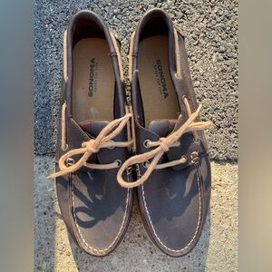 Sonoma Dark Brown Men's Lace-Up Boat Shoes